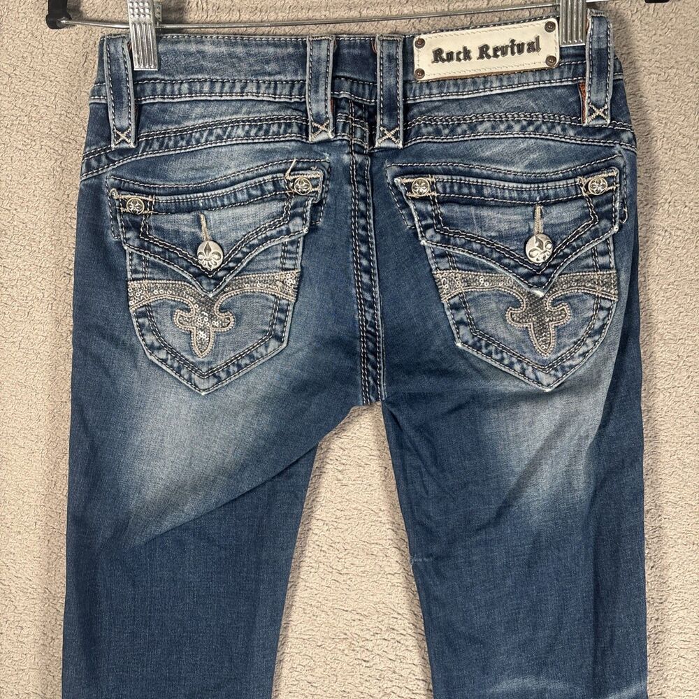 Rock Revival Jeans Heather Skinny‎ Women’s Size 26 (Fits 28x31)Embellished